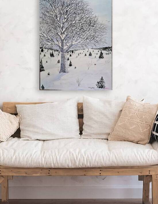 L arbre enneige by Michel Mayer artiste peintre