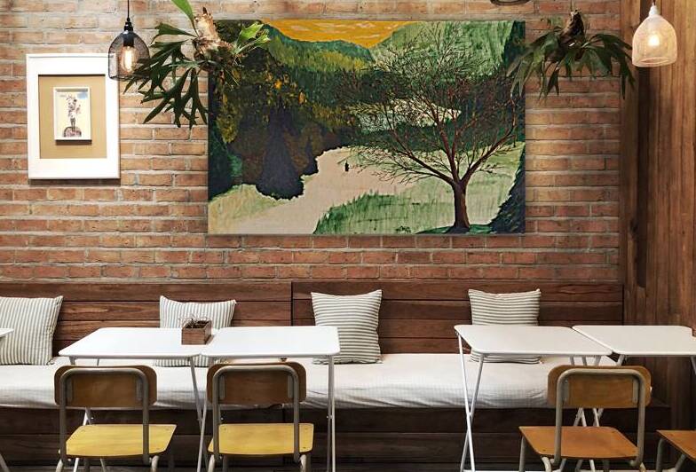 La vallee verte de l arbre                36 x 2 by Michel Mayer artiste peintre