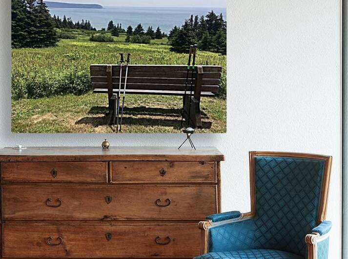 Hiking poles at lookout  by Creative Expressions