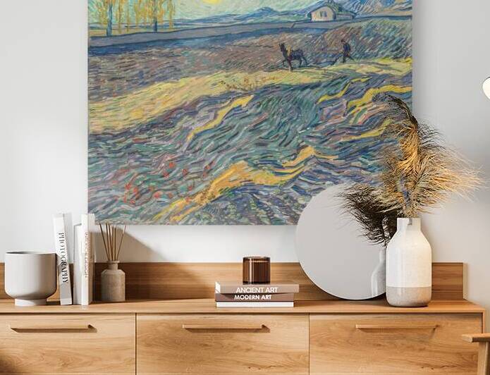 Laboureur Dans un Champ [The Ploughman in a Field] [1889] by Vincent van Gogh [1853–1890] by MyCozyFineArt