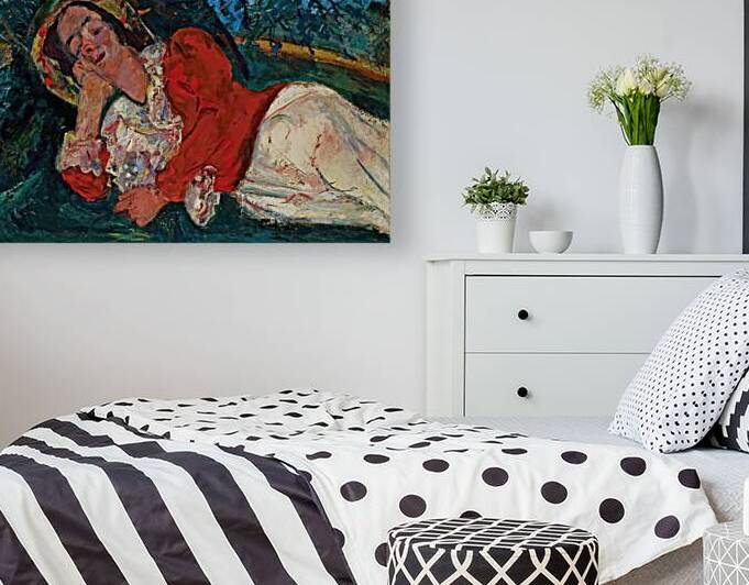 La Sieste Femme Étendue Sous Un Arbre [The Siesta Woman Lying Under a Tree] [1934] by Chaïm Soutine [1893–1943] by MyCozyFineArt