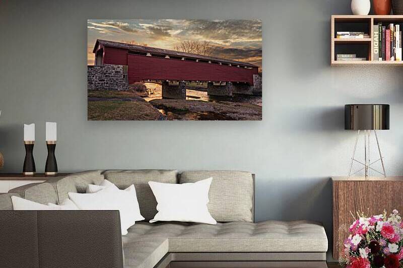 Covered Bridge Sunrise by Jason Fink