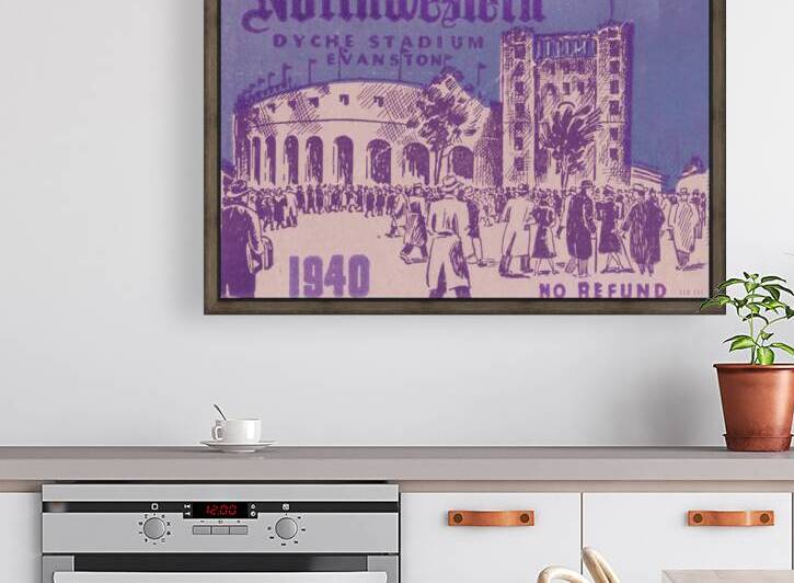 1940 Northwestern Ticket Stub Remix Art by Row One Brand