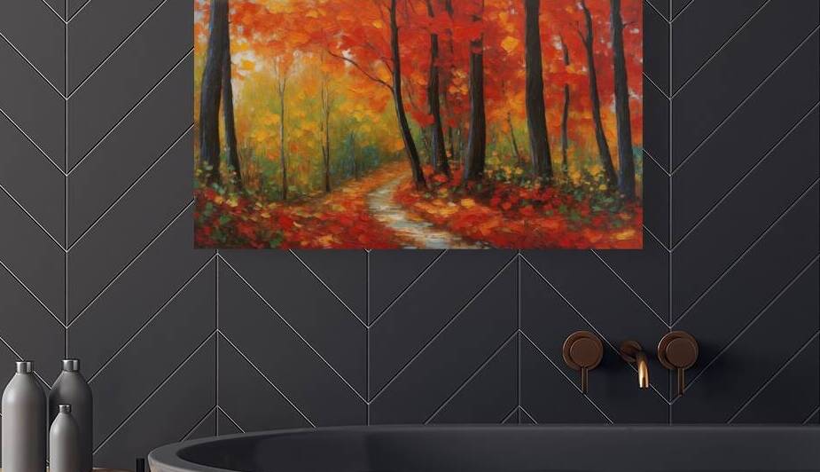 Red Autumn in Impasto 2 by The Mabazza Foundation 