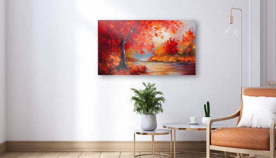 Red Autumn in Impasto 5 by The Mabazza Foundation 