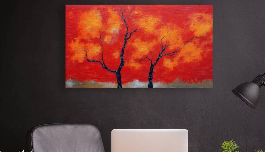 Red Autumn in Impasto 7 by The Mabazza Foundation 