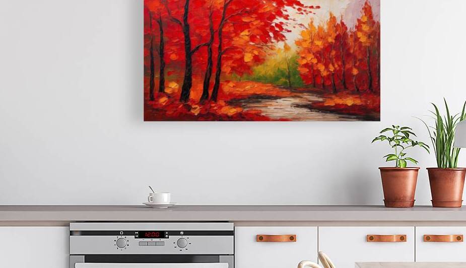 Red Autumn in Impasto 8 by The Mabazza Foundation 