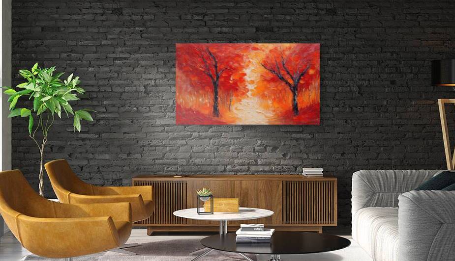 Red Autumn in Impasto 9 by The Mabazza Foundation 