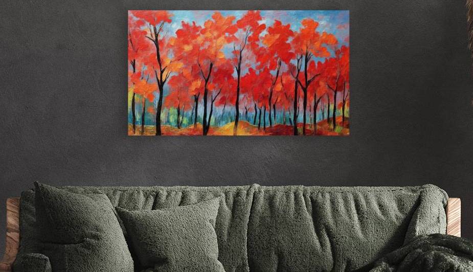 Red Autumn in Impasto 10 by The Mabazza Foundation 