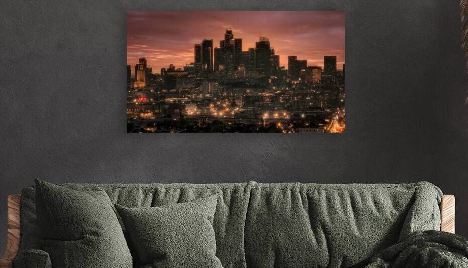 D.T.L.A. Skyline | Los Angeles Architecture and Sunset Colors by Dutch Photographer