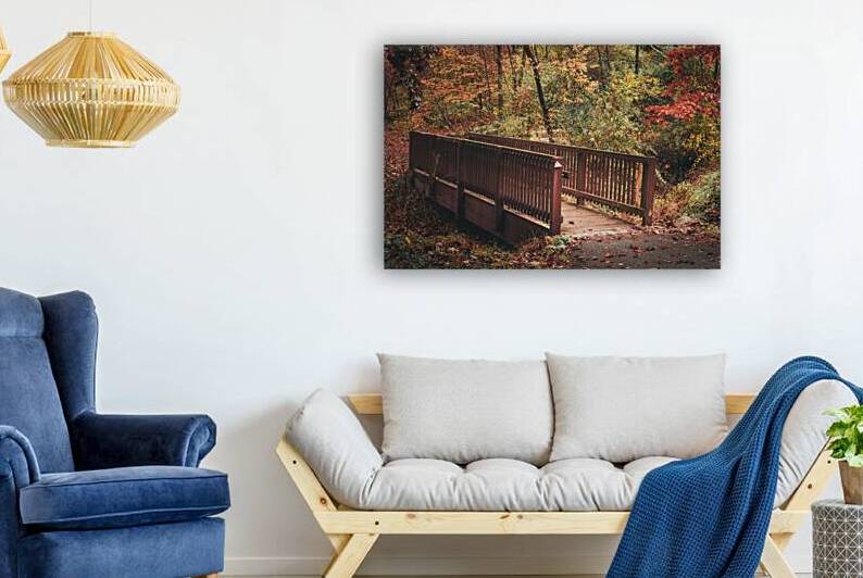 Small Footbridge in Autumn   Trexler Nature Preserve by Jason Fink