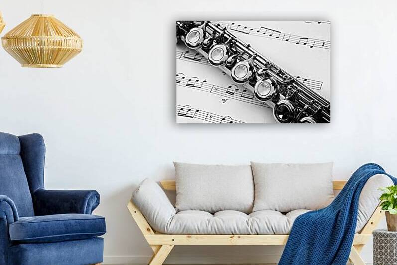 Flute and sheet music by DELPHIMAGES