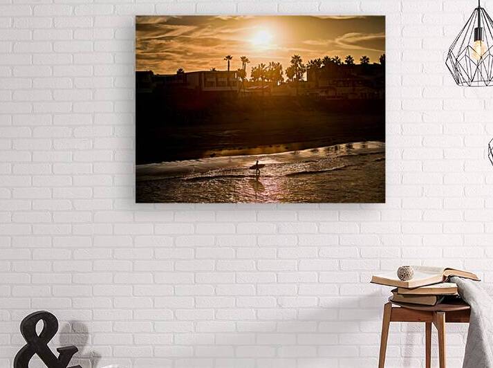 San Diego Surfer Sunrise Spotlight Wide by Ryan Cameron