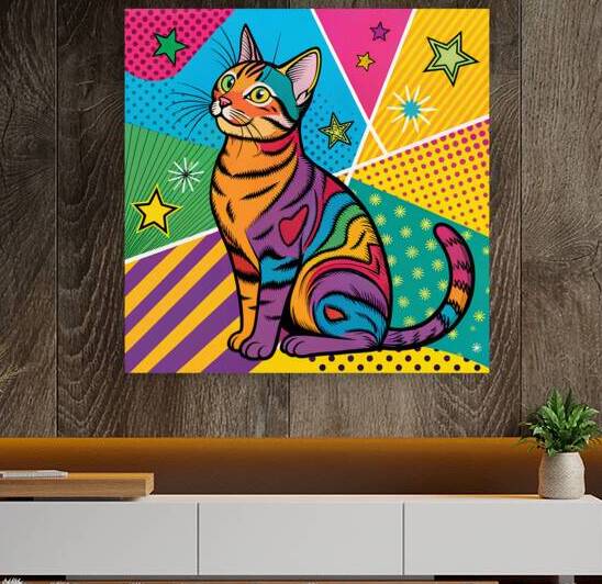 Pop Art Tabby Cat by Art by Josh