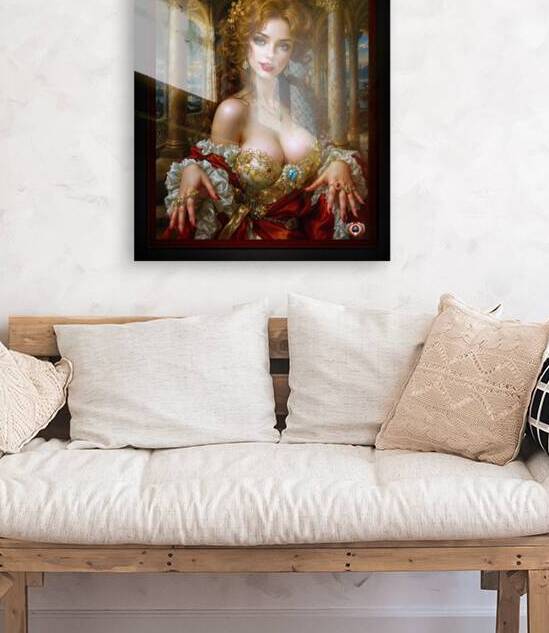 A Timeless Portrait Of A Radiant Redhead In A Palace Of Gold Mesmerizing AI Concept Art by Xzendor7 by xzendor7