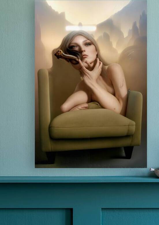  Olive Green Chair  by Aniima Illussiya