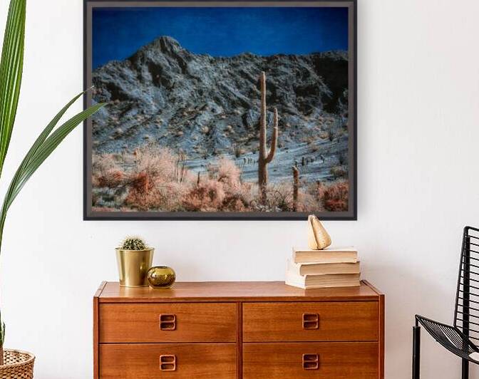 Surreal Desert in Blush and Indigo by Dream World Images