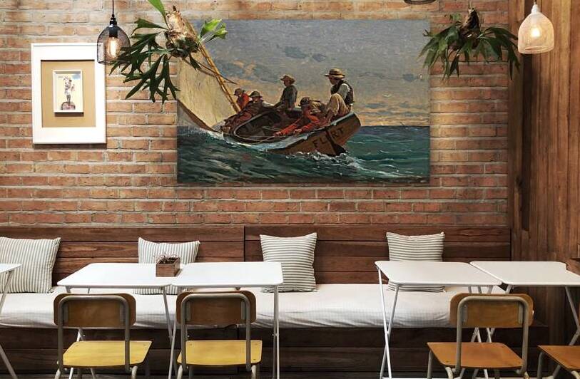 The Flirt [1874] by Winslow Homer [1836–1910] by MyCozyFineArt