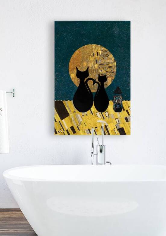 Klimt cats at moonlight by DELPHIMAGES