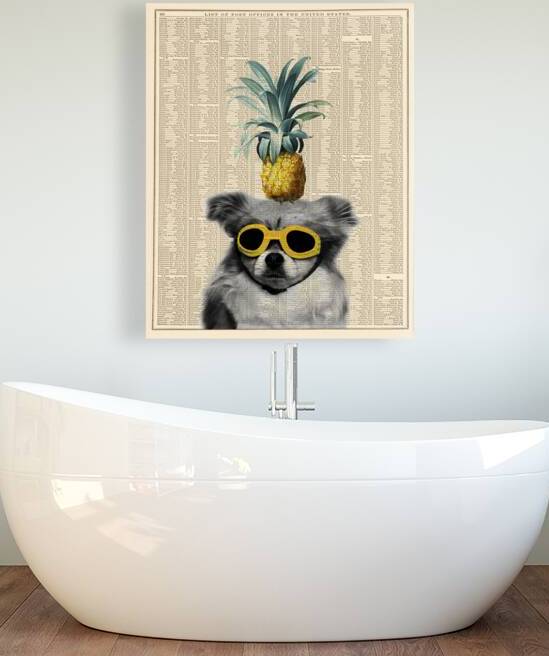 Dog with goggles and pineapple by DELPHIMAGES