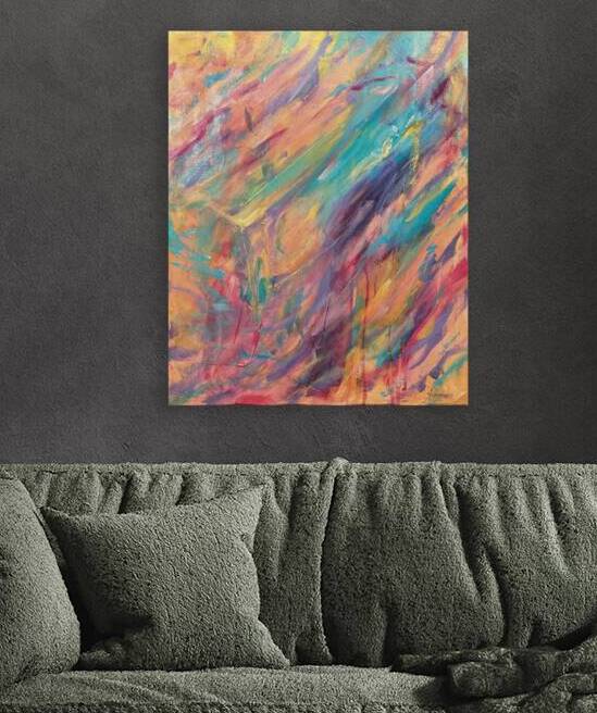 Bright New Beginning Abstract Painting Print by Kara Waters