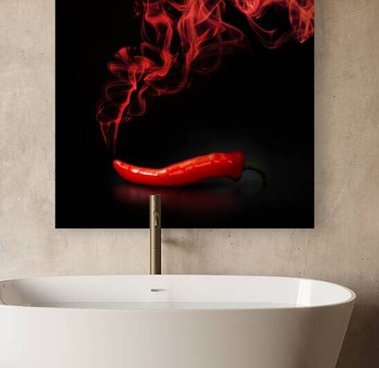 Hot smoking chili pepper by DELPHIMAGES