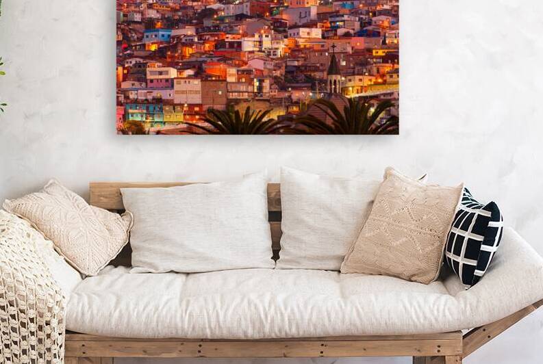 Valparaiso at night by DELPHIMAGES