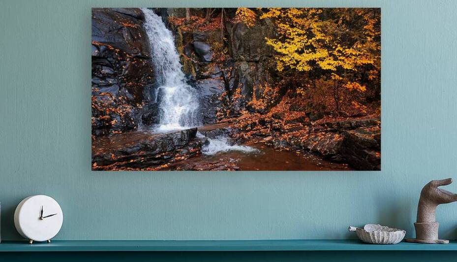 Buttermilk Falls Autumn Wide Angle by Jason Fink