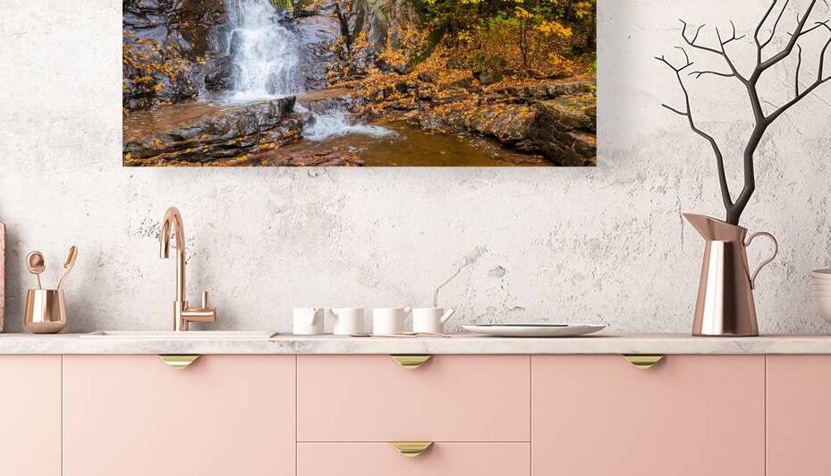 Buttermilk Falls Autumn Wide and Colorful by Jason Fink