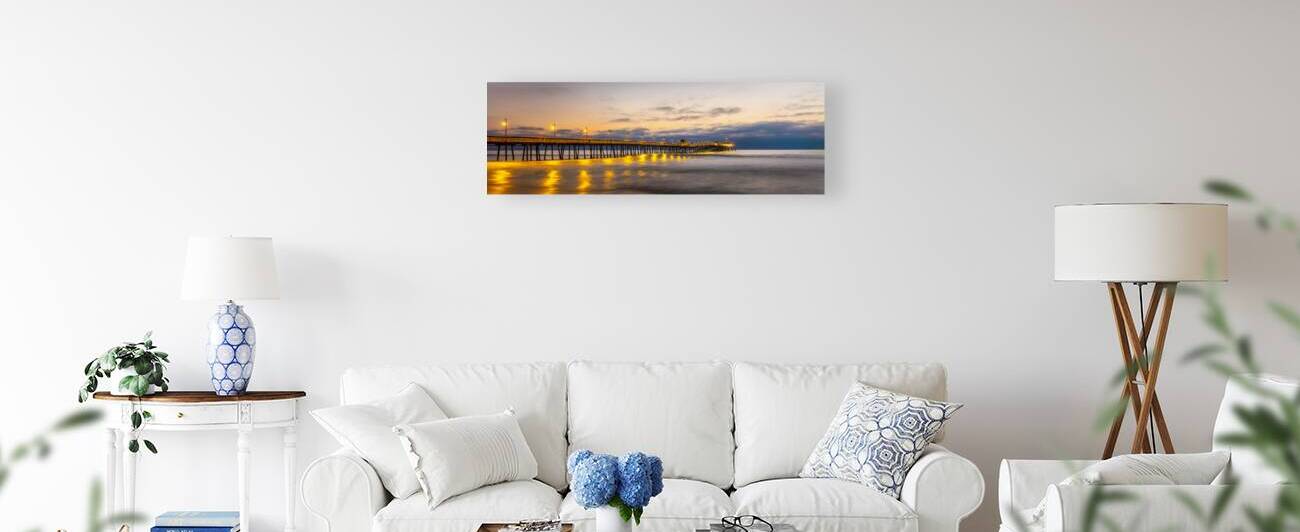 Imperial beach pier panorama San Diego by DELPHIMAGES