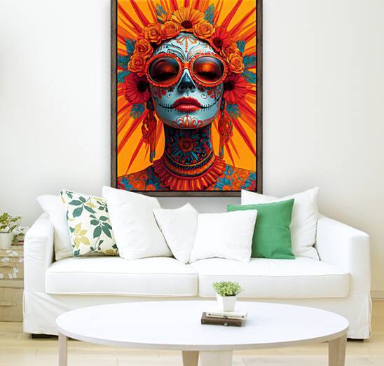 Diosa De Los Muertos - Goddess Of The Dead - Dia de los Muertos Art Prints by Savage Art Prints