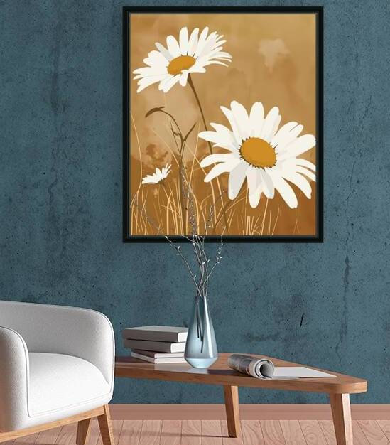 Wild Wild Daisies - Rustic Daisy Floral Art Prints by Savage Art Prints