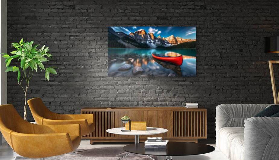 Red Canoe on Lake Moraine 2 by The Mabazza Foundation 