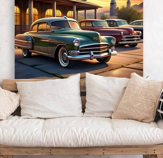 Timeless Vintage Cars: Classic Mid 20th Century Collection in a Nostalgic Setting 5 by WESTITRAD