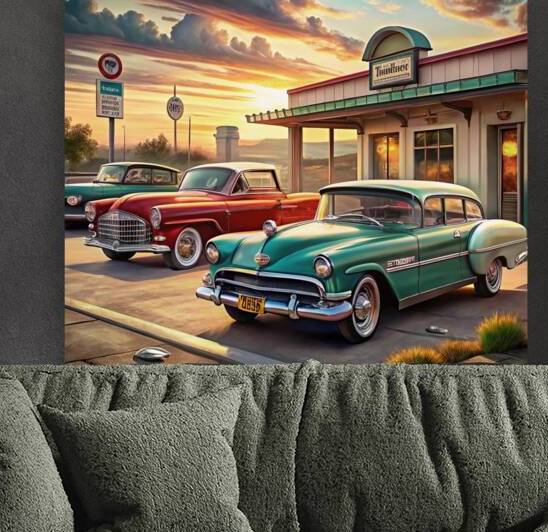 Timeless Vintage Cars: Classic Mid 20th Century Collection in a Nostalgic Setting 11 by WESTITRAD