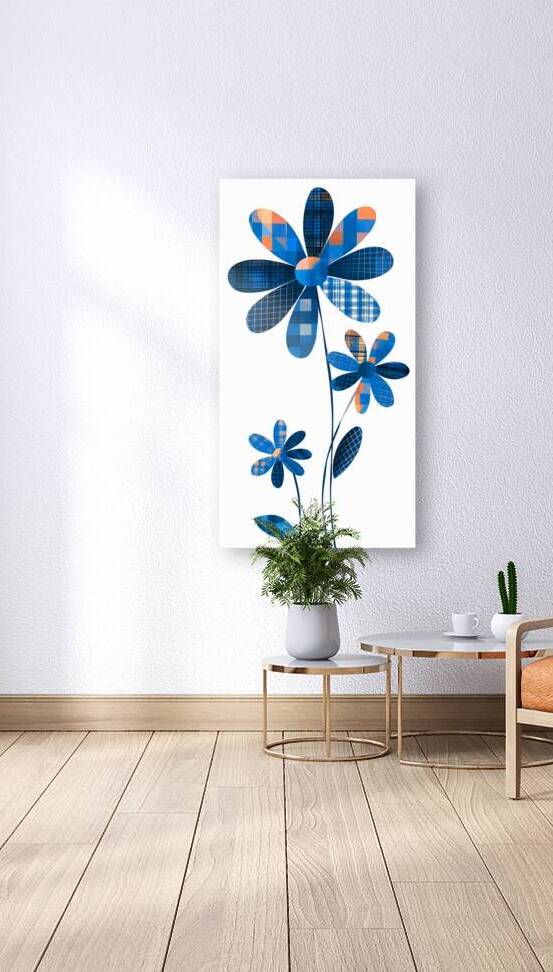 Plaid Botanica 16 - Graphic Floral Art Prints by Savage Art Prints