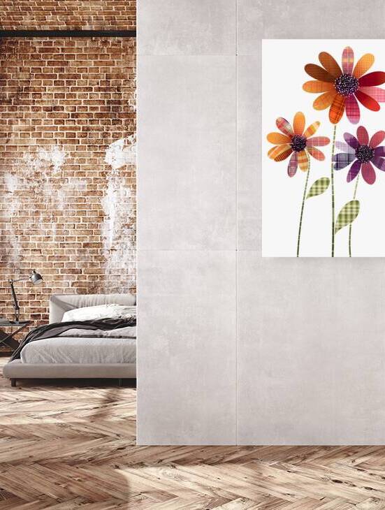 Plaid Botanica 17 - Contemporary Floral Pattern Art Prints by Savage Art Prints