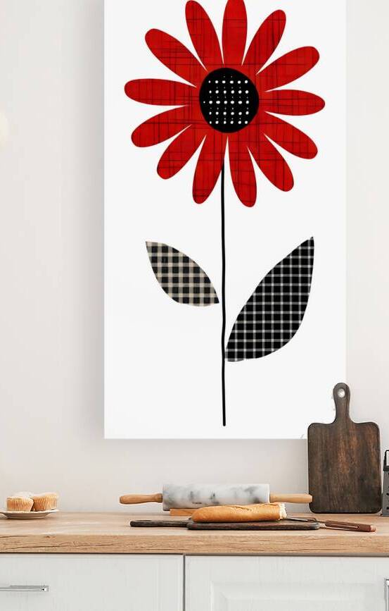 Plaid Botanica 10 - Graphic Floral Art Prints by Savage Art Prints