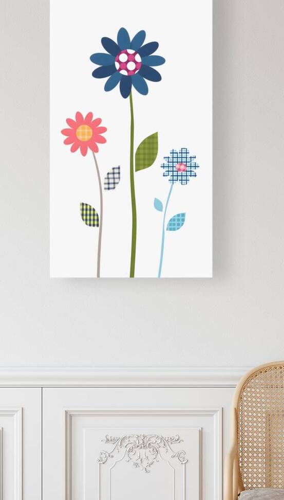 Plaid Botanica 11 - Colorful Floral Art Prints by Savage Art Prints
