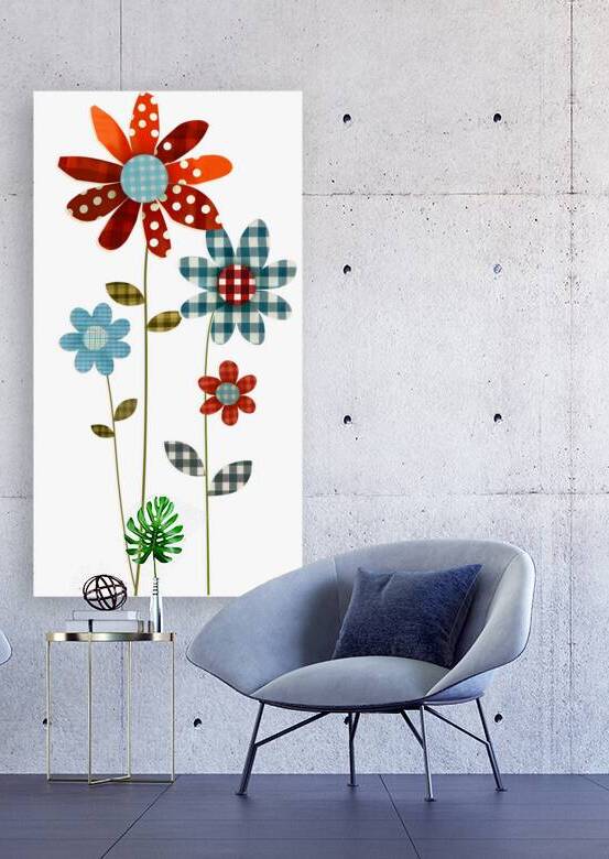 Plaid Botanica 20 - Graphic Floral Art Prints by Savage Art Prints