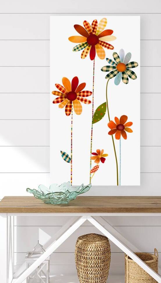 Plaid Botanica 18 - Modern Floral Art Prints by Savage Art Prints