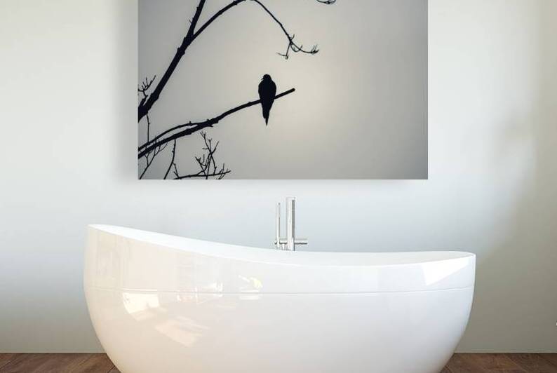 Bird Silhouette Grey by Jason Fink