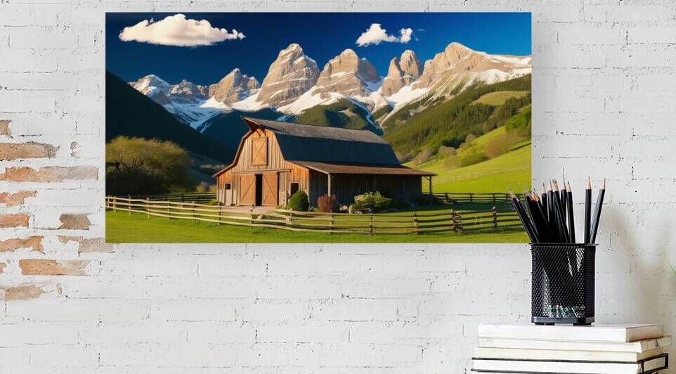 Rustic Barn with Majestic Mountain Views: Serene Countryside Escape by ahmed kassem