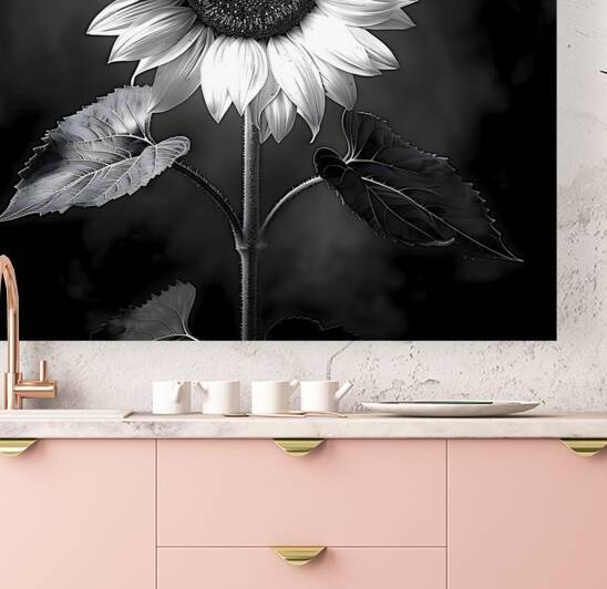 Sunflower Selfie 1 - Sunflower Portrait Art Prints by Savage Art Prints