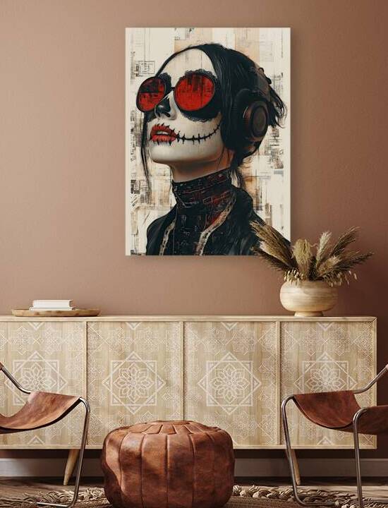 La Catrina Sonora - The Sonic Catrina - Dia de los Muertos Art Prints by Savage Art Prints