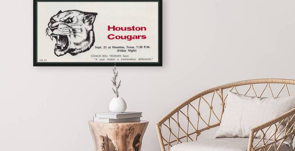 1973 Houston Cougars Art by Row One Brand