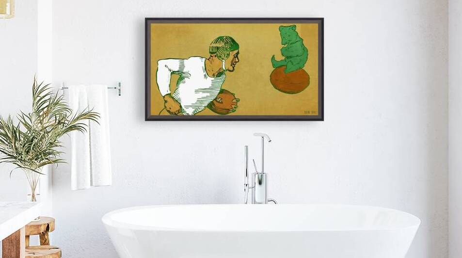 Early 1900s Baylor Bears Football Art by Row One Brand