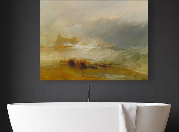 Joseph Mallord William Turner - Wreckers - Coast of Northumberland with a Steam-Boat Assisting a Ship off Shore by Wirla