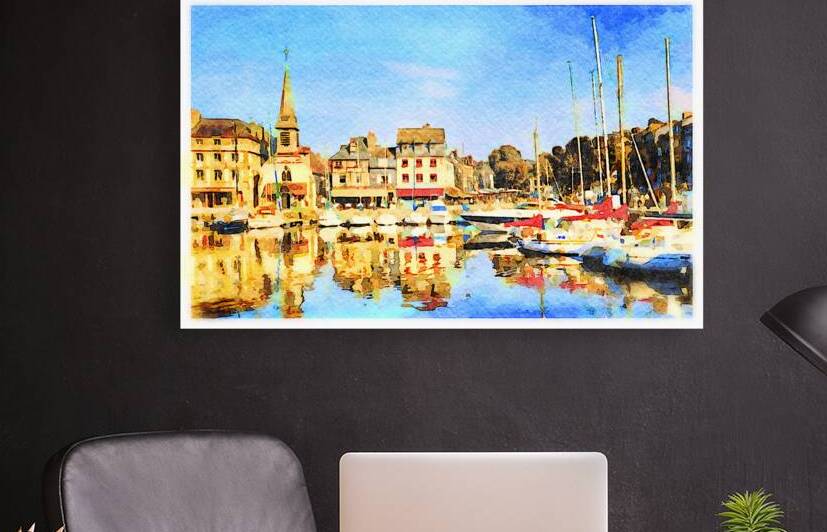 Honfleur Normandy France Watercolor by Travelling Light