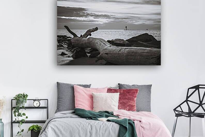 Higbee Beach Sunset Monochrome by Jason Fink